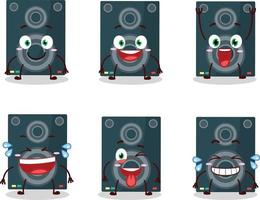 Cartoon character of loudspeaker with smile expression vector