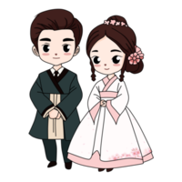 mignonne mariage personnages clipart png