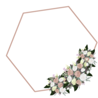 Bündel von Blumen mit Rahmen png