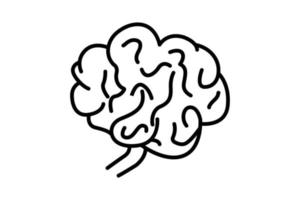 Brain icon illustration. icon related to internal organ. Line icon style. Simple vector design editable