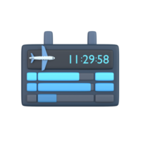 Travel and airport 3d icon png