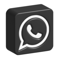 3d icon logo of whatsapp png