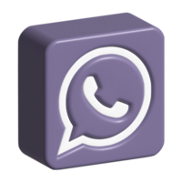 3d icon logo of whatsapp png