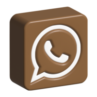 3d icon logo of whatsapp png