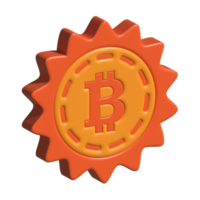 3d icon of bitcoin png