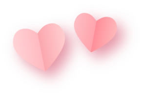 Cute Pink Hearts Cutout png