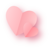 carino rosa cuori ritagliare png