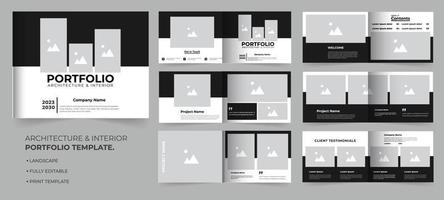 Modern architecture portfolio landscape template vector