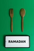 Diet food concept and fat loss. concept of ramadhan and intermitten fasting. photo