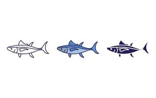 True tunas fish vector icon