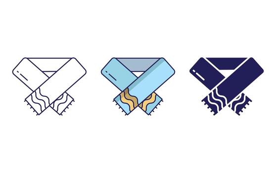 Scarf vector icon