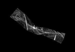 adhesive plastic tape isolated on black background photo