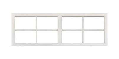 Real vintage house window frame isolated on white background photo