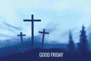 Good friday banner and poster christian holiday background vector