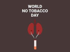 world no tobacco day flat design vector