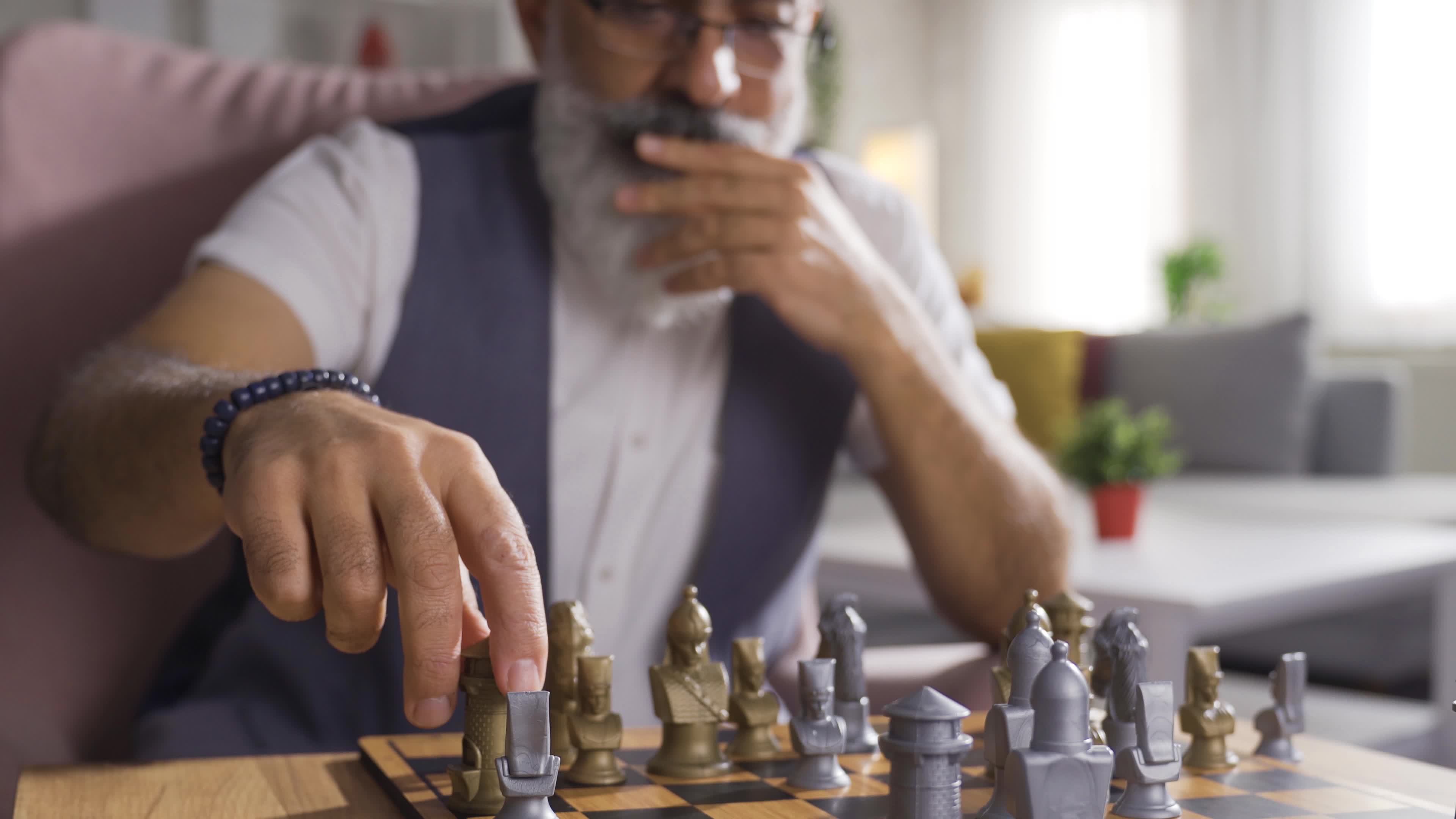 Thoughtful chess master stock photo. Image of pieces, intellect - 8519806