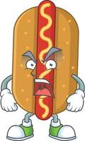 Cartoon character of hotdog vector