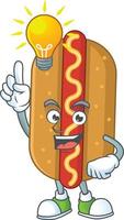 Cartoon character of hotdog vector