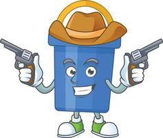 Cartoon character of blue sand bucket vector