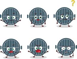 Cartoon character of grill with what expression vector