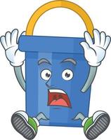 Cartoon character of blue sand bucket vector