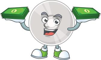 Cartoon character of compact disk vector