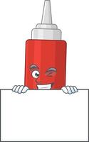 Cartoon character of sauce bottle vector