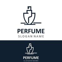 Lluxury perfume perfume cosmético creativo logo lata ser usado para negocio, compañía, cosmético tienda vector