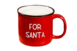 Red christmas cup isolated on a transparent background png