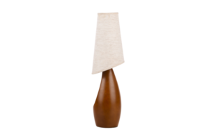 Brown table lamp isolated on a transparent background png