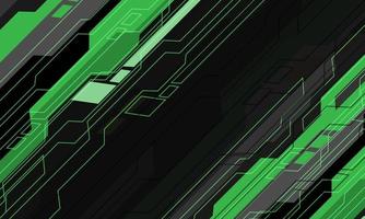 Abstract green black cyber geometric dynamic style futuristic grey space design modern technology background vector