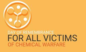 Day of Remembrance for all Victims of Chemical Warfare. Template for background, banner, card, poster vector