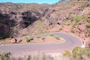 Road through the scenic landscape photo