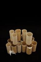 Stack of toilet paper rolls photo