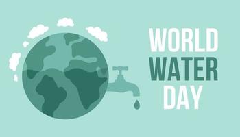 World Water Day at 22 march poster. Vector for banner, poster, greeting card, website, flyer.