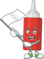 Cartoon character of sauce bottle vector