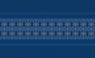 Sweater knitting pattern, Vector ethnic embroidery geometric background, Knitted abstract beautiful style