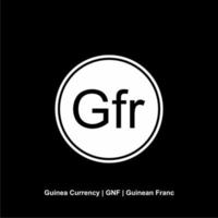 república de Guinea moneda símbolo, guineano franco icono, gfn signo. vector ilustración