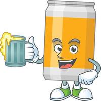 Cartoon character of beer vector