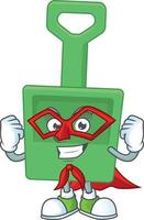 Cartoon character of green sand bucket vector