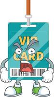 Cartoon character of VIP pass card vector