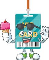 Cartoon character of VIP pass card vector