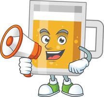 Cartoon character of glass of beer vector