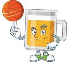 Cartoon character of glass of beer vector