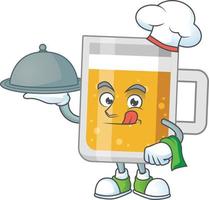 dibujos animados personaje de vaso de cerveza vector