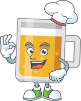 Cartoon character of glass of beer vector