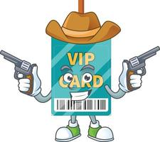 Cartoon character of VIP pass card vector