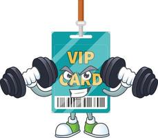 Cartoon character of VIP pass card vector