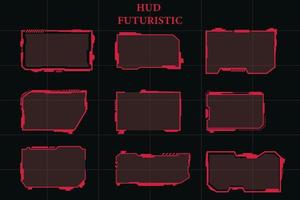 vector futurista interfaz de hud diseño de pantalla títulos de llamadas digitales hud- ui gui usuario futurista