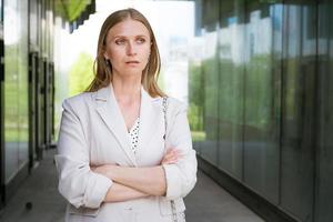 Business woman portrait Crossed arms. Happy successful professional portrait photo